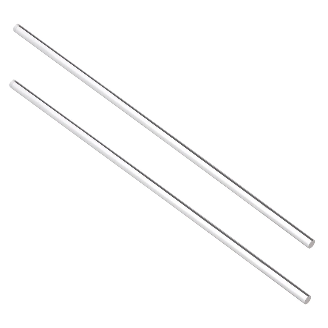 6mmx250mm Clear Solid Acrylic Round Rod PMMA Bar 2pcs