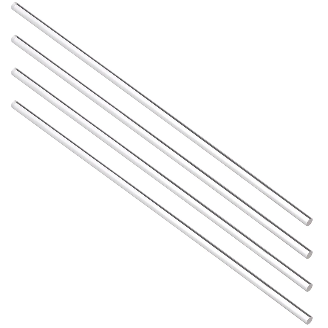 5mmx250mm Clear Solid Acrylic Round Rod PMMA Bar 4pcs