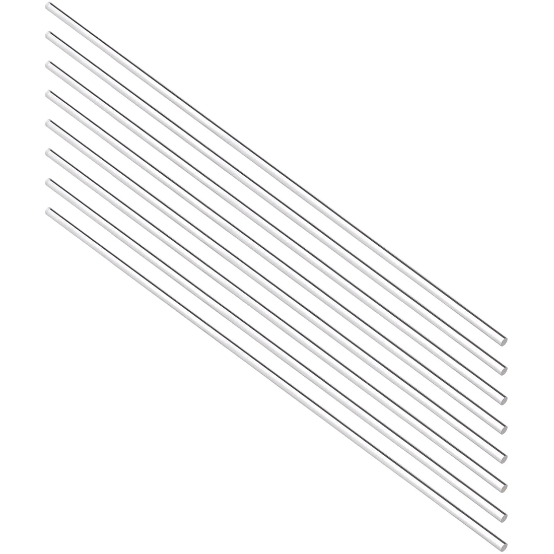 3mmx250mm Clear Solid Acrylic Round Rod PMMA Bar 8pcs