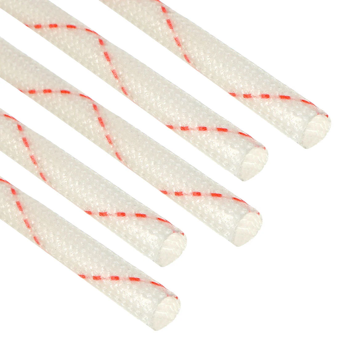 Fiberglass Sleeve 3mm I.D. PVC Insulation Tubing 1500V Tube Adjustable Sleeving Pipe 125 Degree Centigrade Cable Wrap Wire 910mm 2.99ft 5Pcs