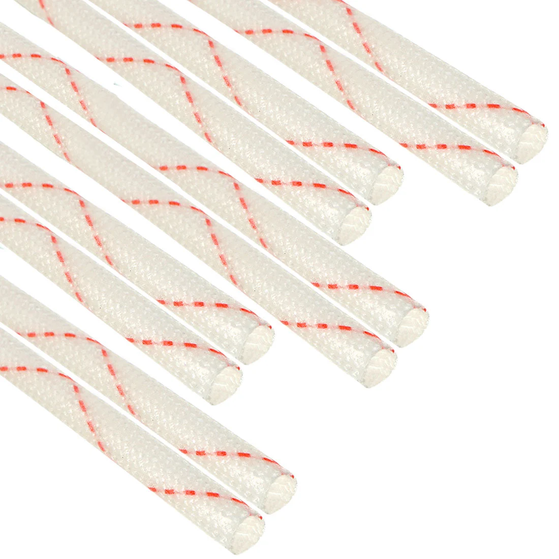 Fiberglass Sleeve 3mm I.D. PVC Insulation Tubing 1500V Tube Adjustable Sleeving Pipe 125 Degree Centigrade Cable Wrap Wire 900mm 2.95ft 10Pcs