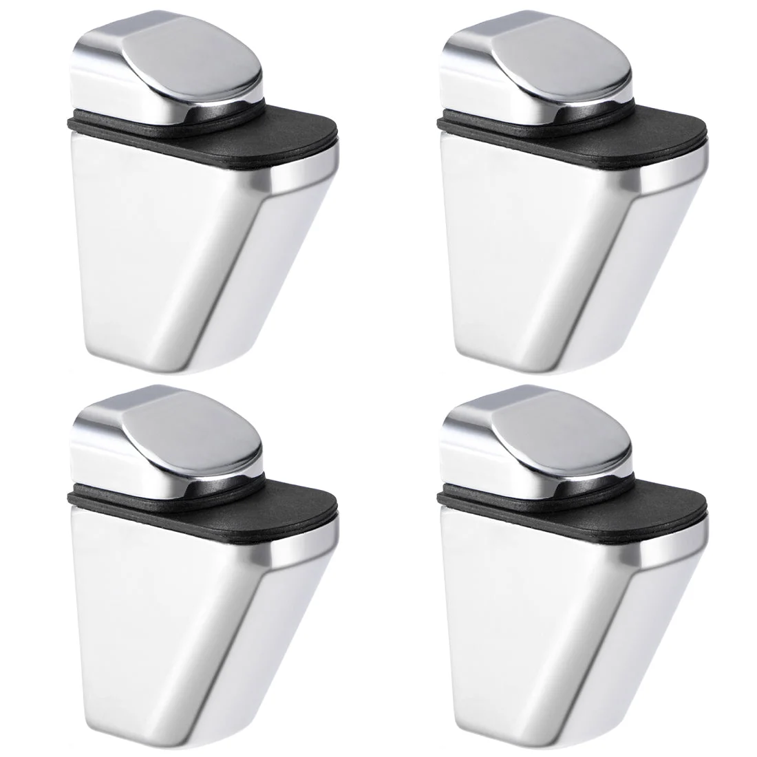 Glass Shelf Bracket Adjustable Bright Chrome Support for 3-18mm Thickness 4pcs