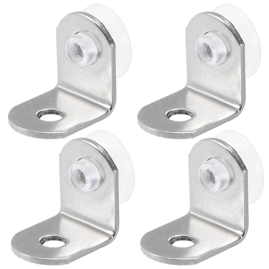 Shelf Support Pegs Glass Bracket Stainless Stell Nail Panel Pallet Holder 12mmx12mmx15mm, 4pcs