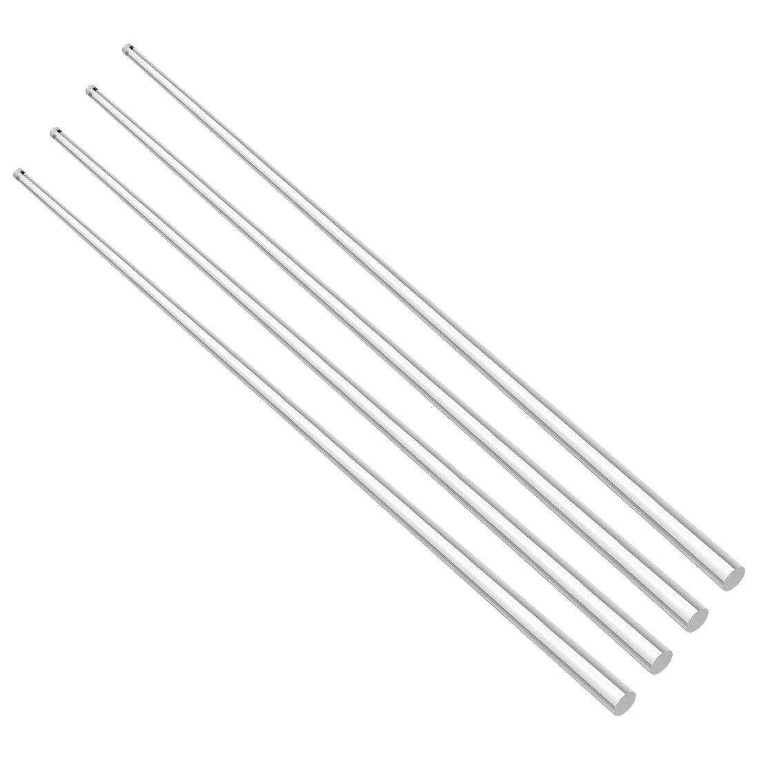5mmx500mm Round Shape Solid Acrylic Rod PMMA Extruded Bar Clear 4Pcs