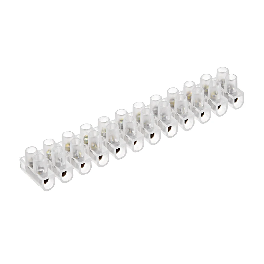Terminal Block , 3A 12 Position Dual Row Type U Wire Connector Screw Terminal Barrier Strip , Pack of 1