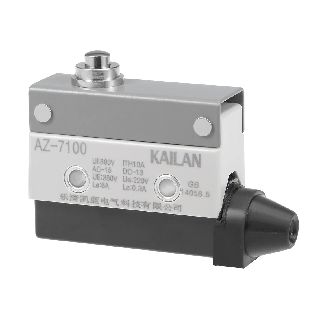 AZ-7100 Plunger Micro Limit Switch Momentary Panel Mount 1NC+1NO