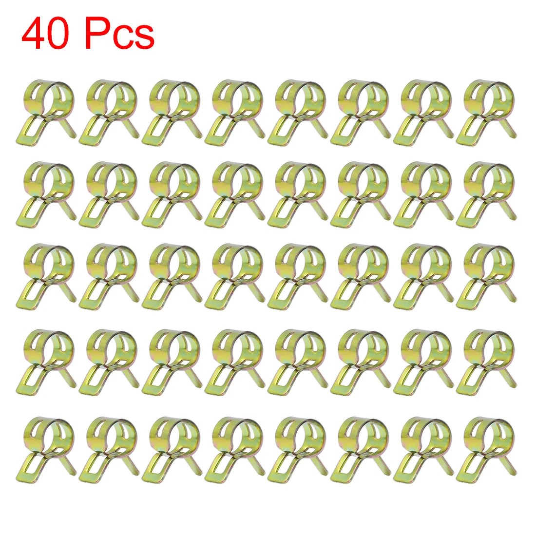 40pcs 7mm Car Fuel Line Spring Clips Water Pipe Air Tube Clamps Hose Fastener