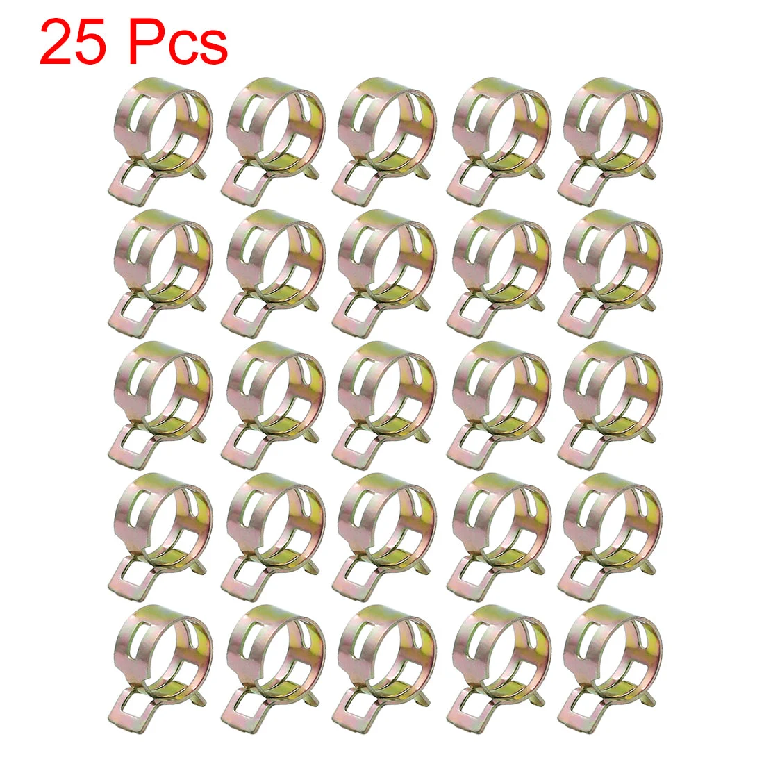 25pcs 12.5mm Car Fuel Line Spring Clips Water Pipe Air Tube Clamps Hose Fastener
