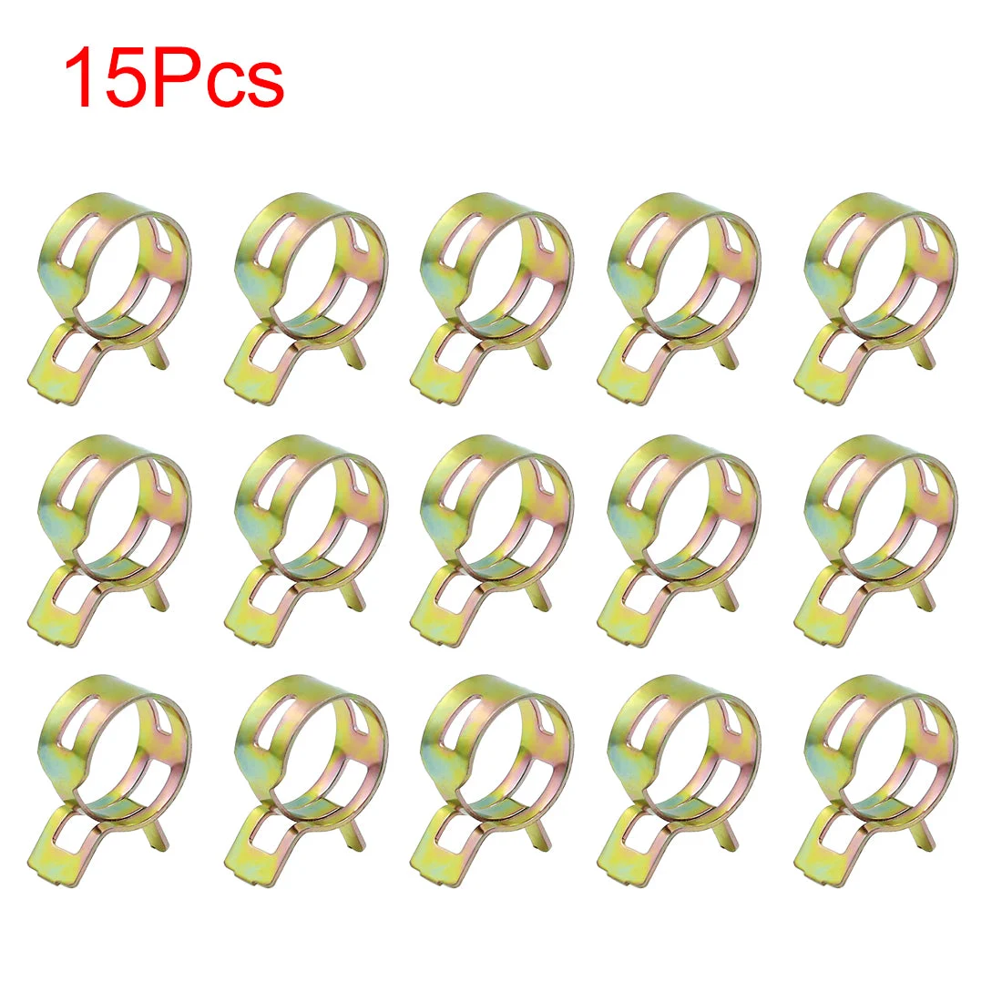 15pcs 19mm Car Fuel Line Spring Clips Water Pipe Air Tube Clamps Hose Fastener