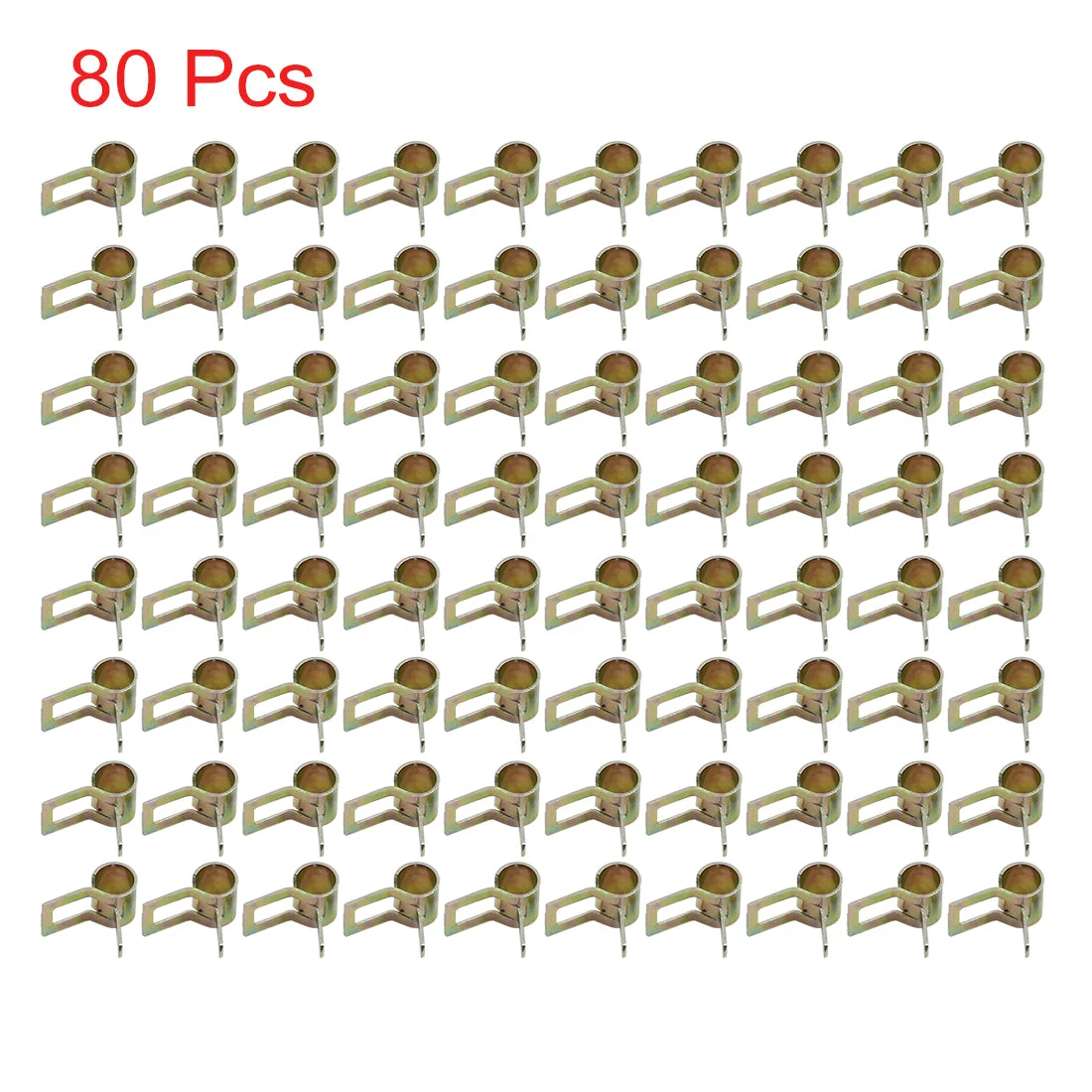 80pcs Fuel Line Hose Spring Clip Water Pipe Air Tube Clamp for Car 5MM
