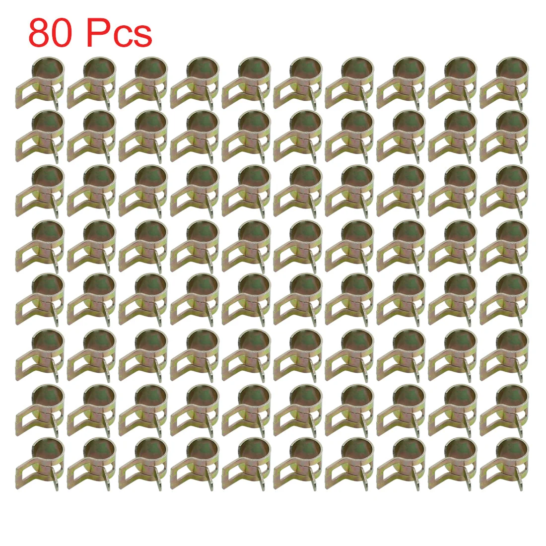 80pcs Fuel Line Hose Spring Clip Water Pipe Air Tube Clamp for Car 6MM