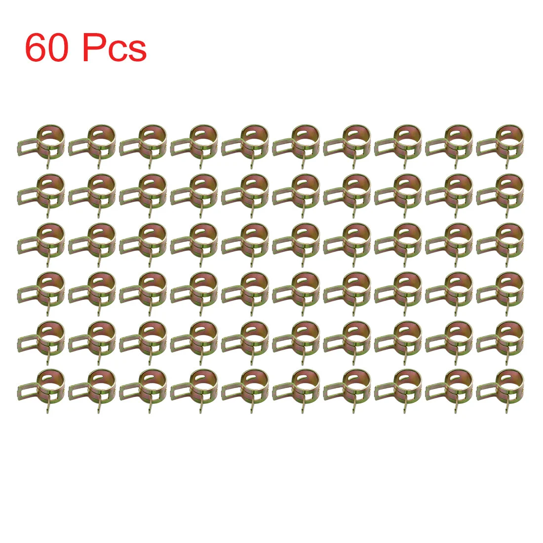 60pcs Fuel Line Hose Spring Clip Water Pipe Air Tube Clamp for Car 9MM