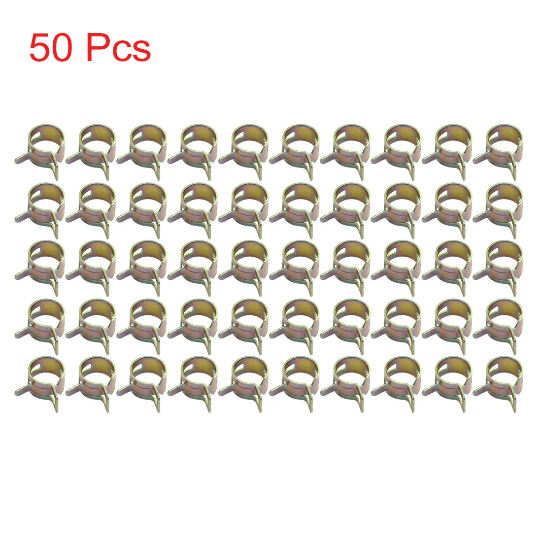 50pcs Fuel Line Hose Spring Clip Water Pipe Air Tube Clamp for Car 13.5MM