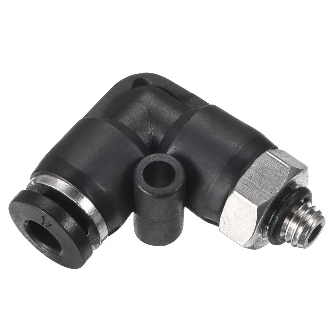 PL4-M5 Pneumatic Push to Connect Fitting, Male Elbow - 5/32" Tube OD x M5 Thread Tube Fitting 4pcs