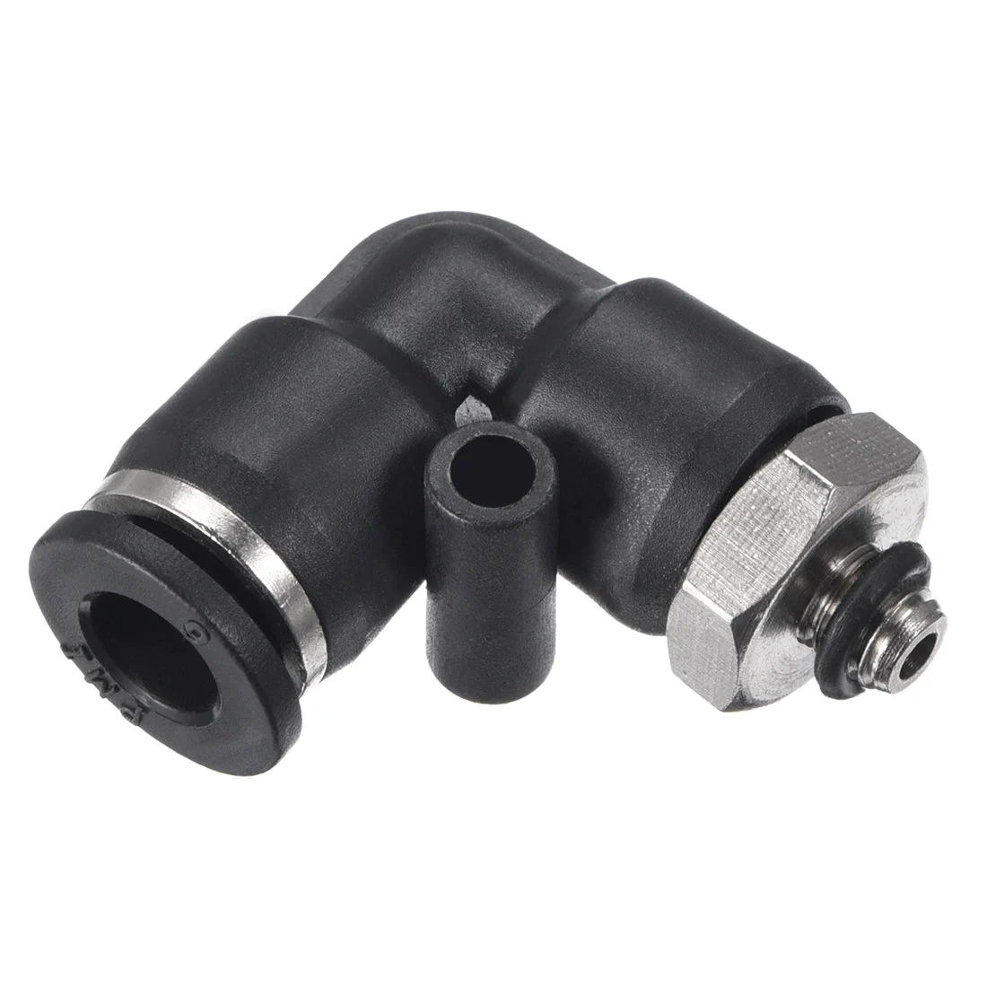 PL6-M5 Pneumatic Push to Connect Fitting, Male Elbow - 15/64" Tube OD x M5 Thread Tube Fitting 2pcs
