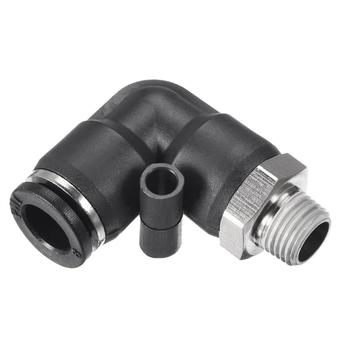 PL8-01 Pneumatic Push to Connect Fitting, Male Elbow - 5/16" Tube OD x 1/8" G Thread Tube Fitting 4pcs