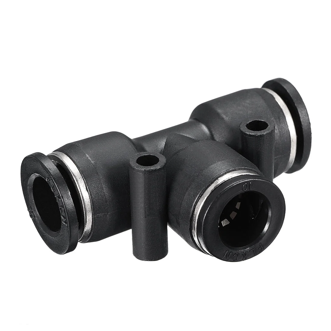 Plastic Tee Push To Connect Tube Fittings 10 mm or 25/64" od Push Lock 5pcs