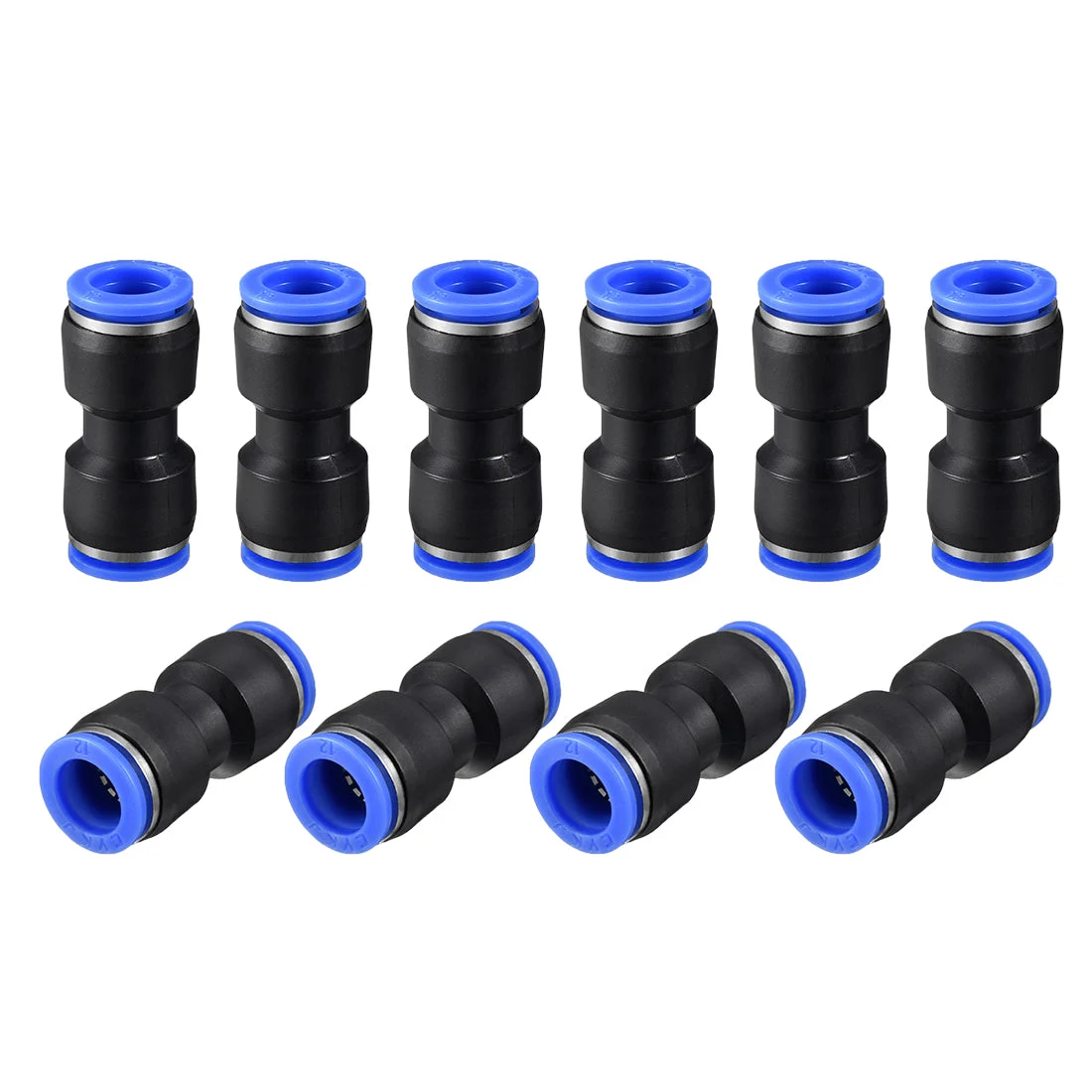 Push to Connect Fittings Tube Connect 12mm or 15/32" Straight OD Push Fit Fittings Tube Fittings Push Lock Blue 10pcs