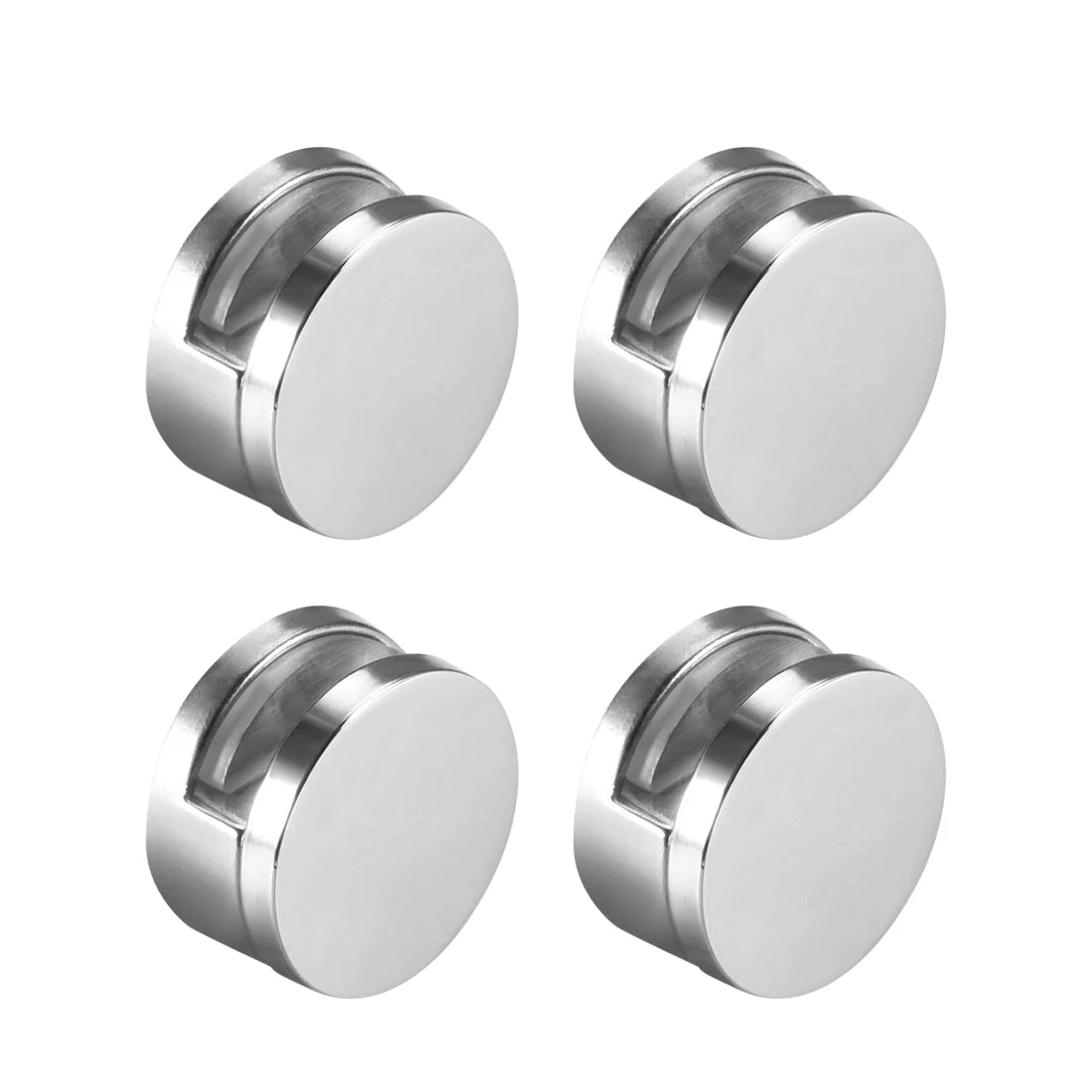 Mirror Clips Zinc Alloy Glass Clips Holder Round Shape for 5mm Thick Mirror 4pcs