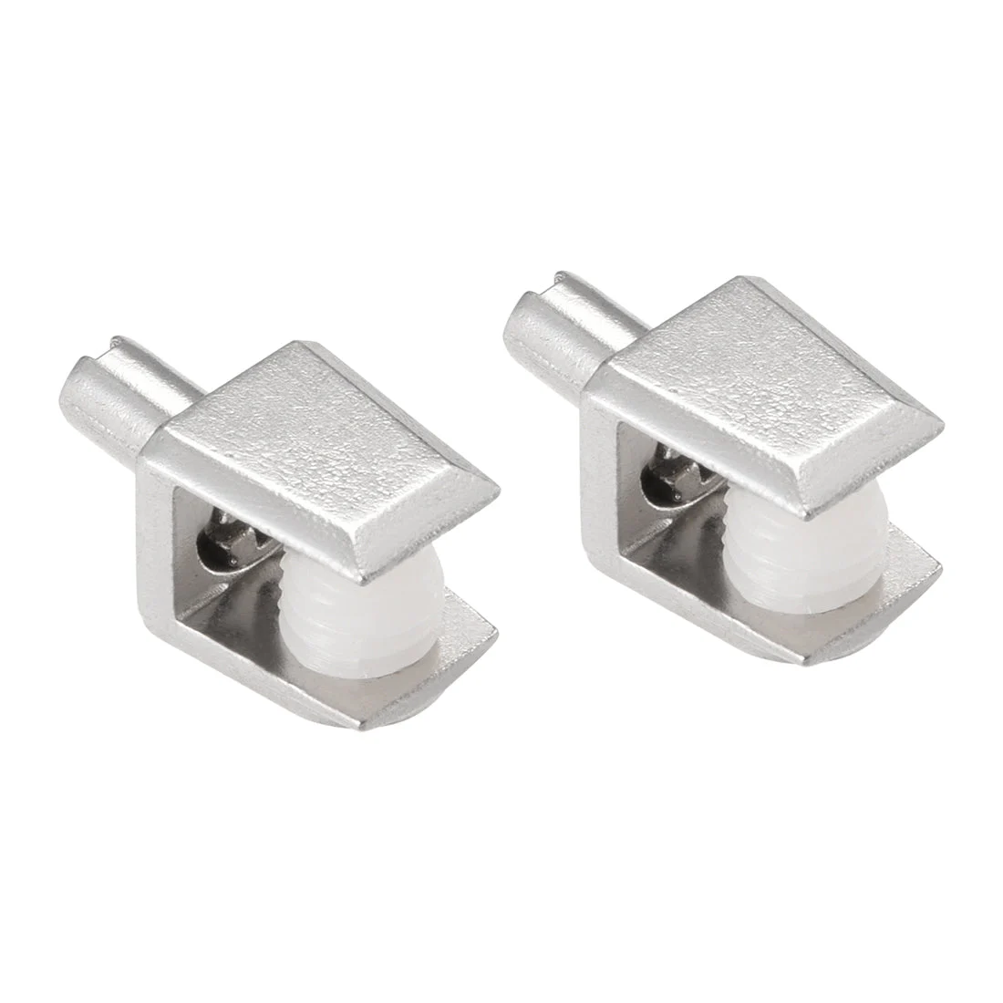 Glass Shelf Brackets, Zinc Alloy Glass Clip Shaft Mount for 5-8mm Thickness 2pcs