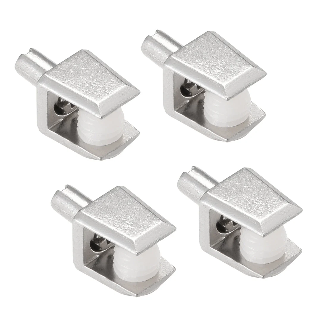Glass Shelf Brackets, Zinc Alloy Glass Clip Shaft Mount for 5-8mm Thickness 4pcs