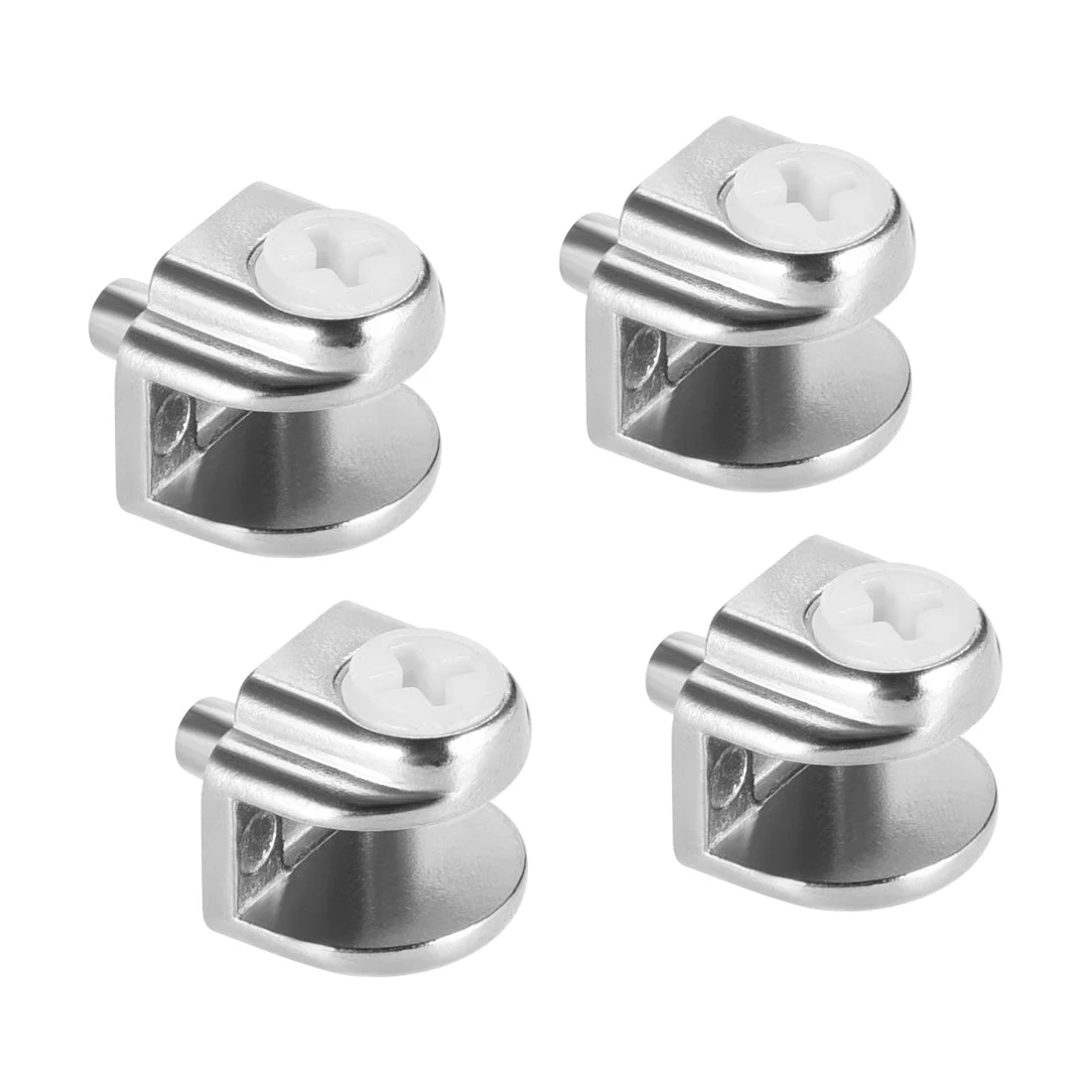 Glass Shelf Brackets Zinc Alloy Clamp Clip Shaft Mount for 5mm-8mm Thick 4pcs