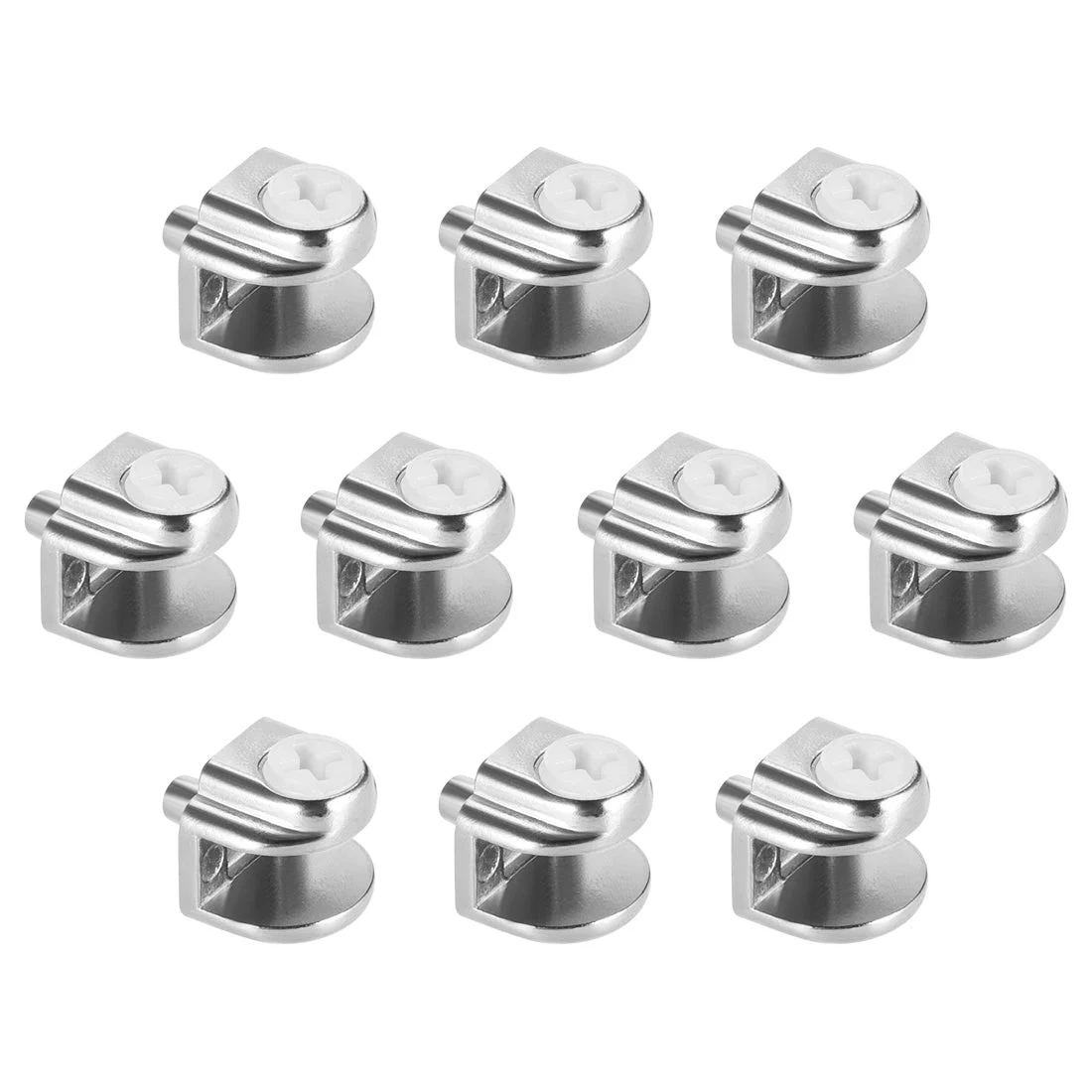 Glass Shelf Brackets Zinc Alloy Clamp Clip Shaft Mount for 5mm-8mm Thick 10pcs