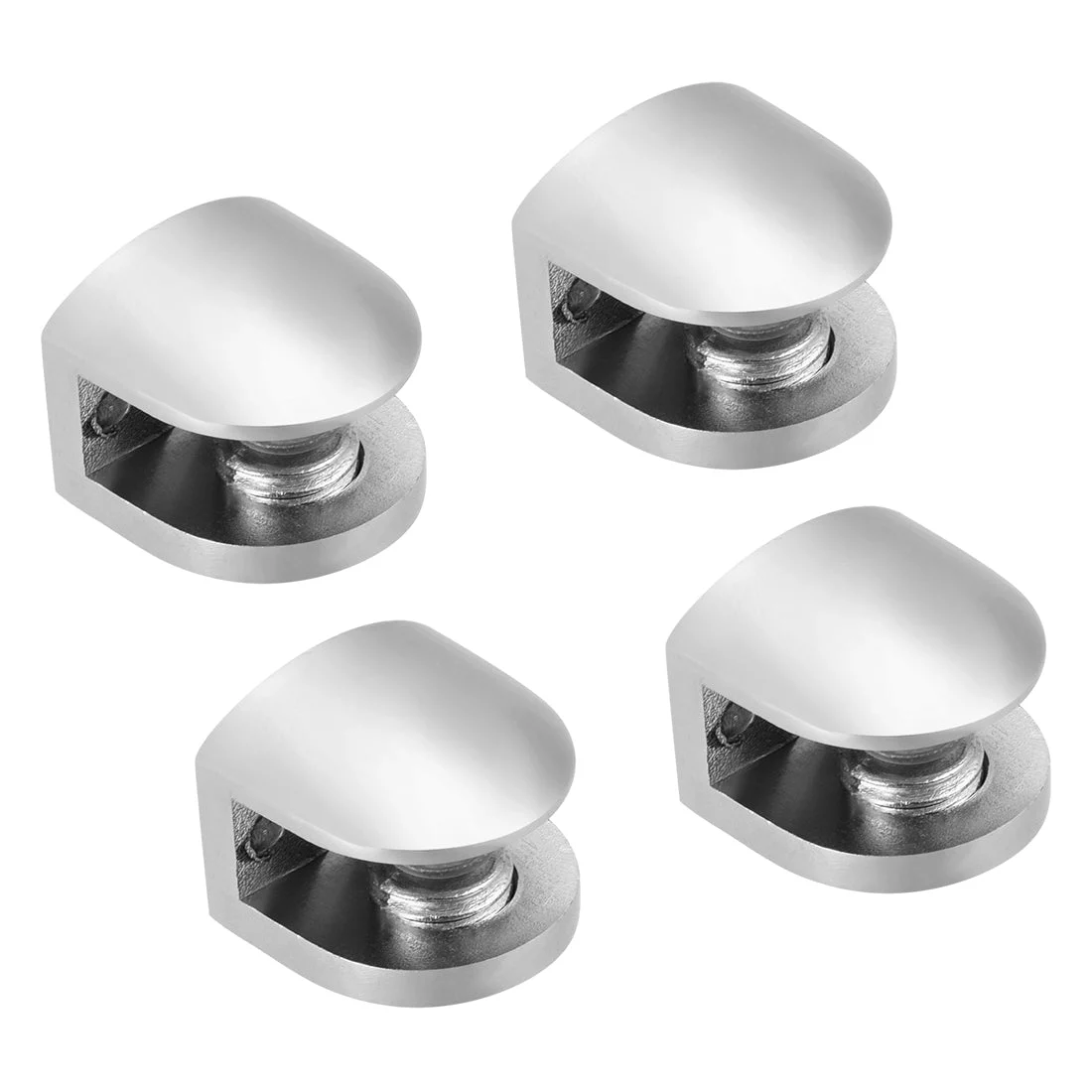 Glass Shelf Support Zinc Alloy Clip Holder for 5mm-8mm Thickness 4pcs