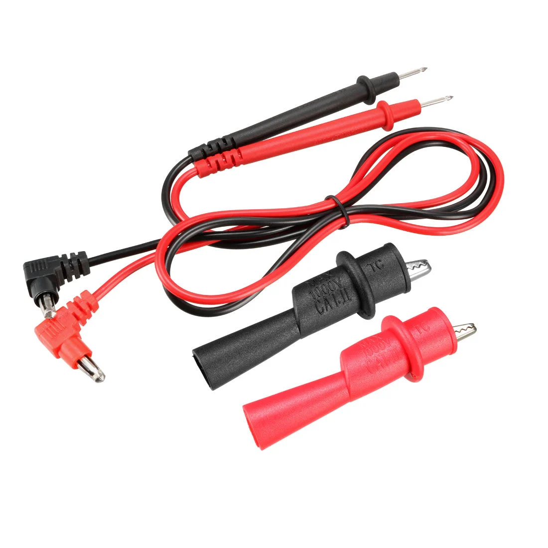 Multimeter Test Leads Banana Plug with Probe and Alligator Clips, 10A , 4 - in -1 Set