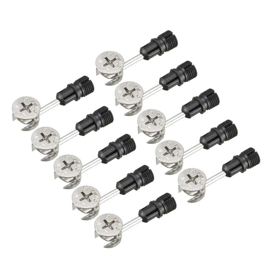 10 Sets Furniture Connecting 15mm OD Eccentric Wheel Cam Fitting Silver Tone