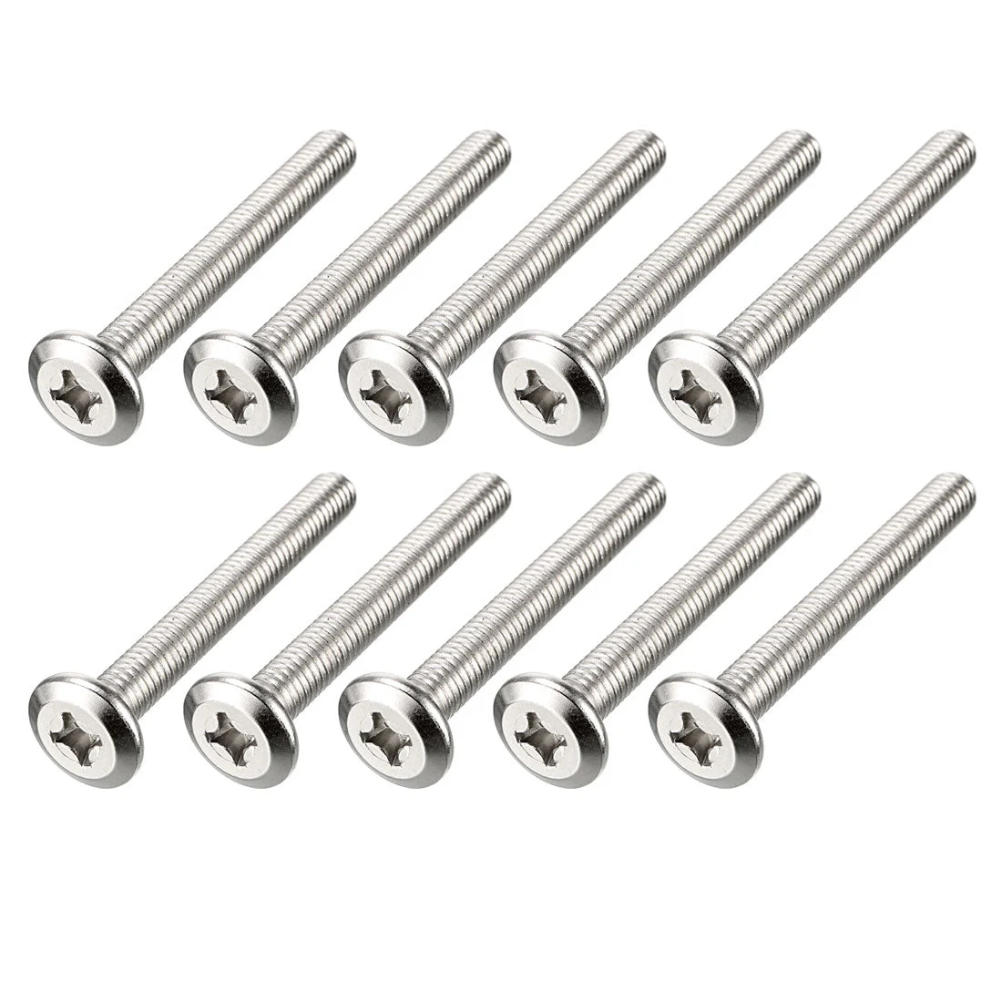 M6x50mm Phillips Head Screws Furniture Bolts Fastener Carbon Steel 10pcs
