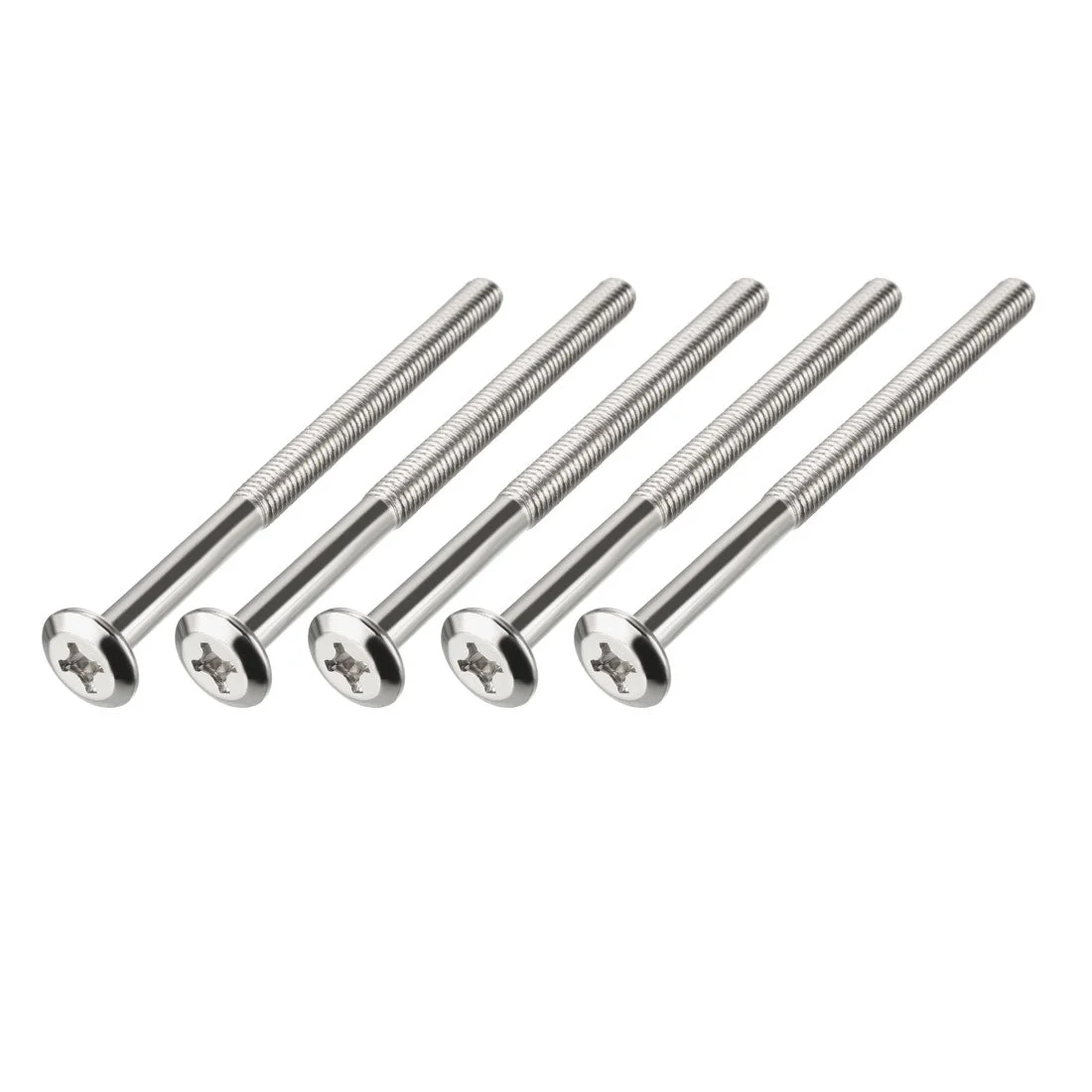 M6x90mm Phillips Head Screws Furniture Bolts 60mm Thread Length 5pcs