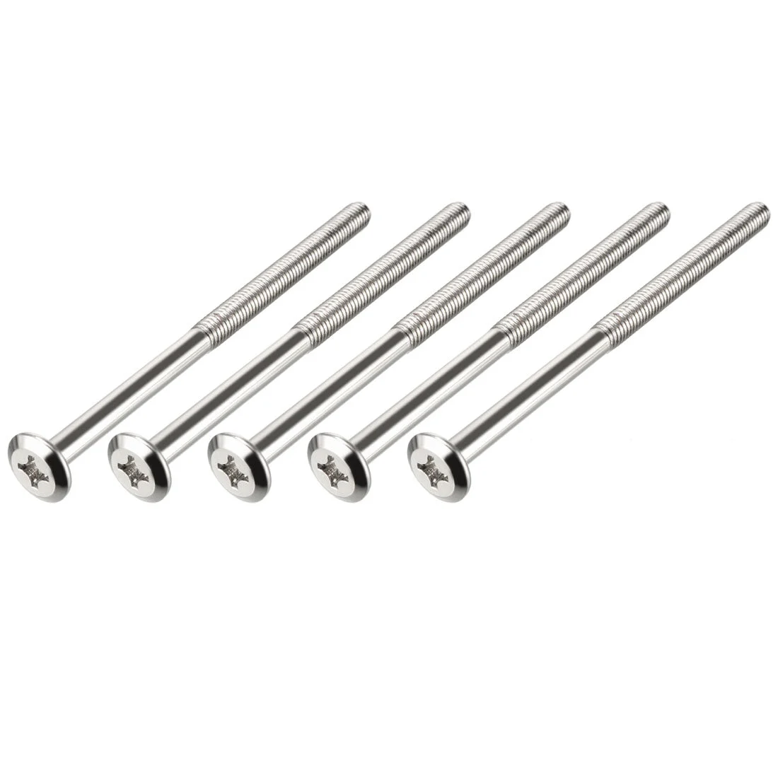 M6x100mm Phillips Head Screws Furniture Bolts 58mm Thread Length 5pcs
