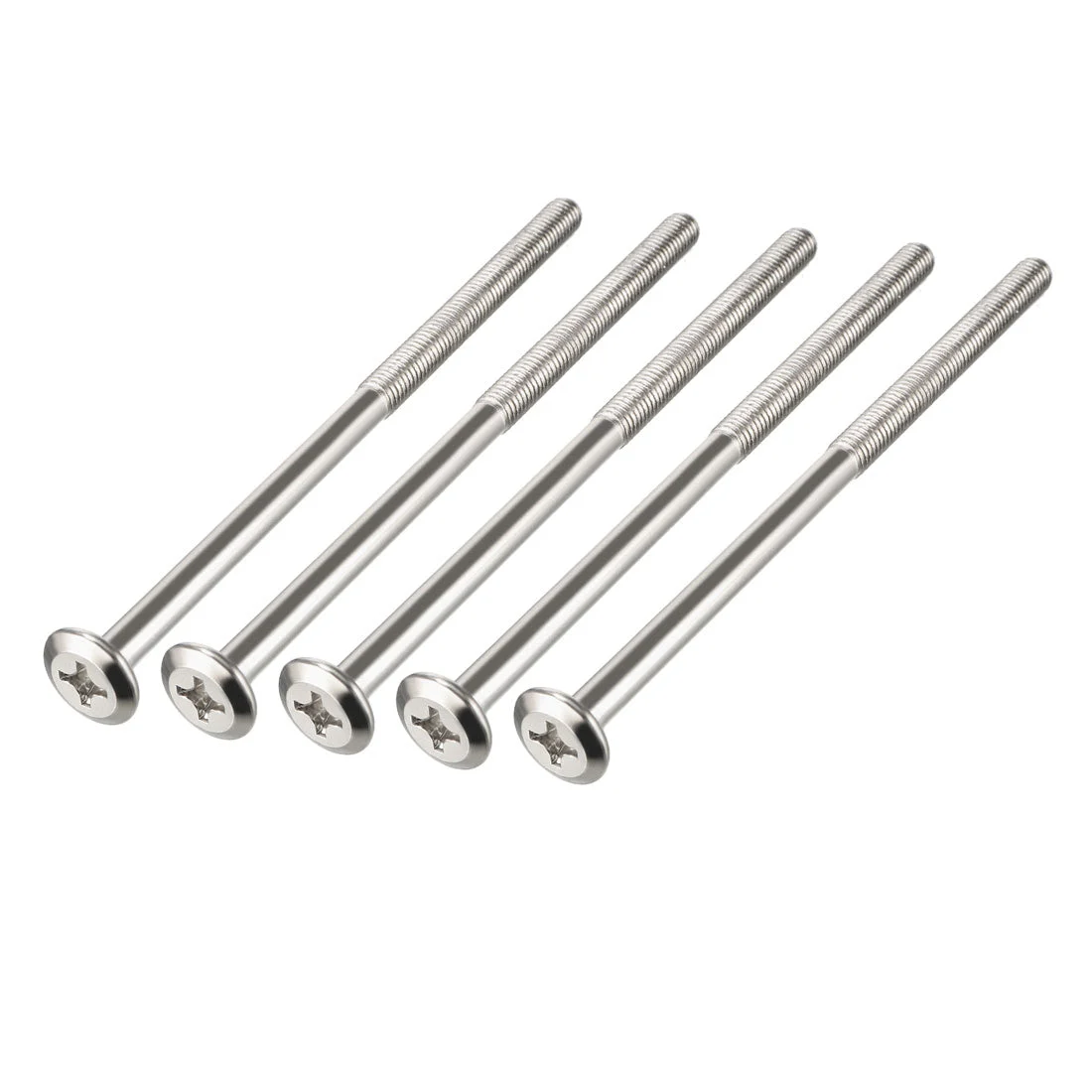 M6x120mm Phillips Head Screws Furniture Bolts 58mm Thread Length 5pcs