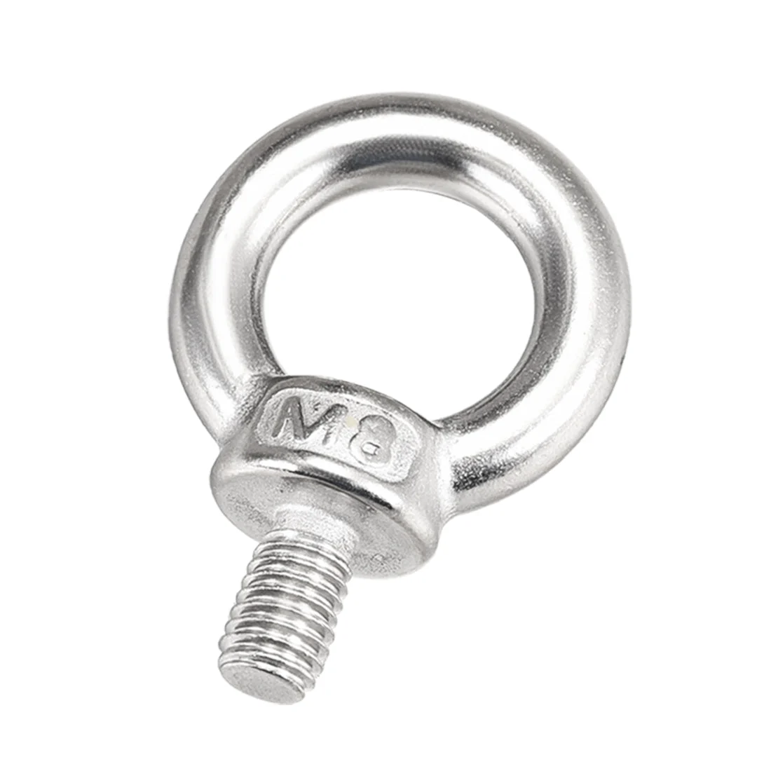 M8 x 14mm 304 Stainless Steel Metric Thread Machinery Shoulder Lifting Eye Bolt 2Pcs