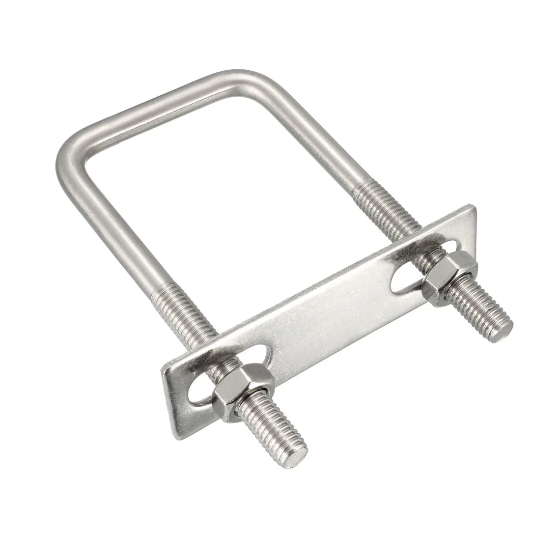 Square U-Bolts M8 D x 50mm W x 100mm L 304 Stainless Steel with Nuts Frame