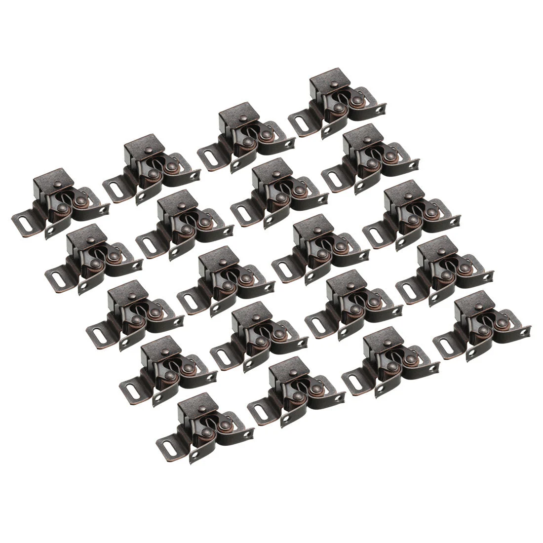 Retro Cabinet Door Double Roller Catch Ball Latch with Prong Copper 20pcs