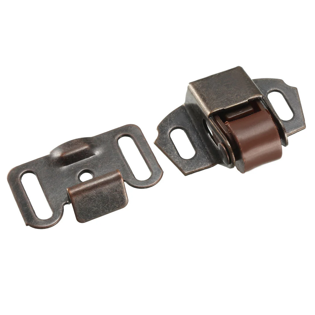 Retro Cabinet Wardrobe Door Single Roller Catch Ball Latches Hardware Copper Tone