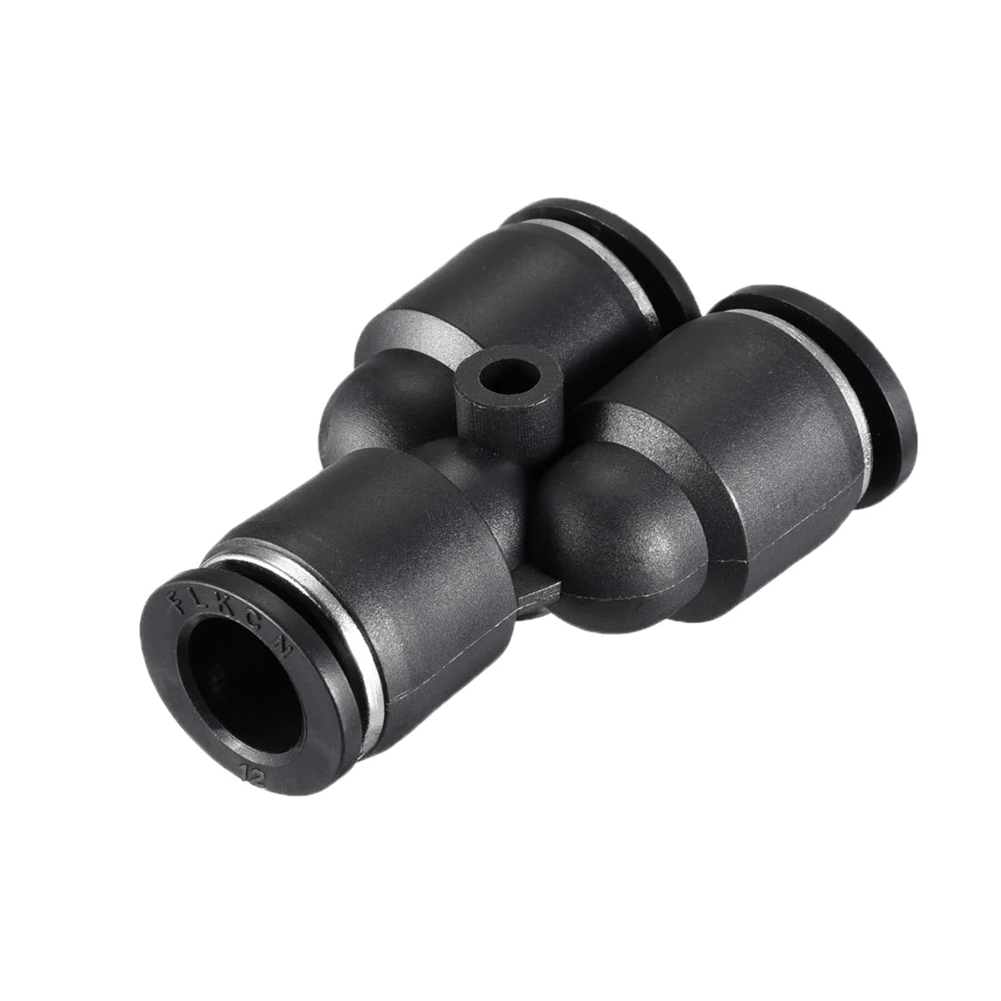 2pcs Push To Connect Fittings Y Type Tube Connect 12 mm or 15/32" od Push Fit Fittings Tube Fittings Push Lock Black(12mm Y tee)