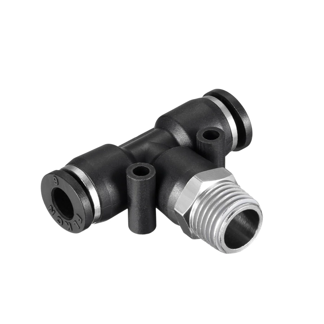 Push to Connect Fittings T Type Thread Tee Tube Connect 15/64" OD x 1/4" PT Male Thread Push Fit Fittings Tube Fittings Push Lock