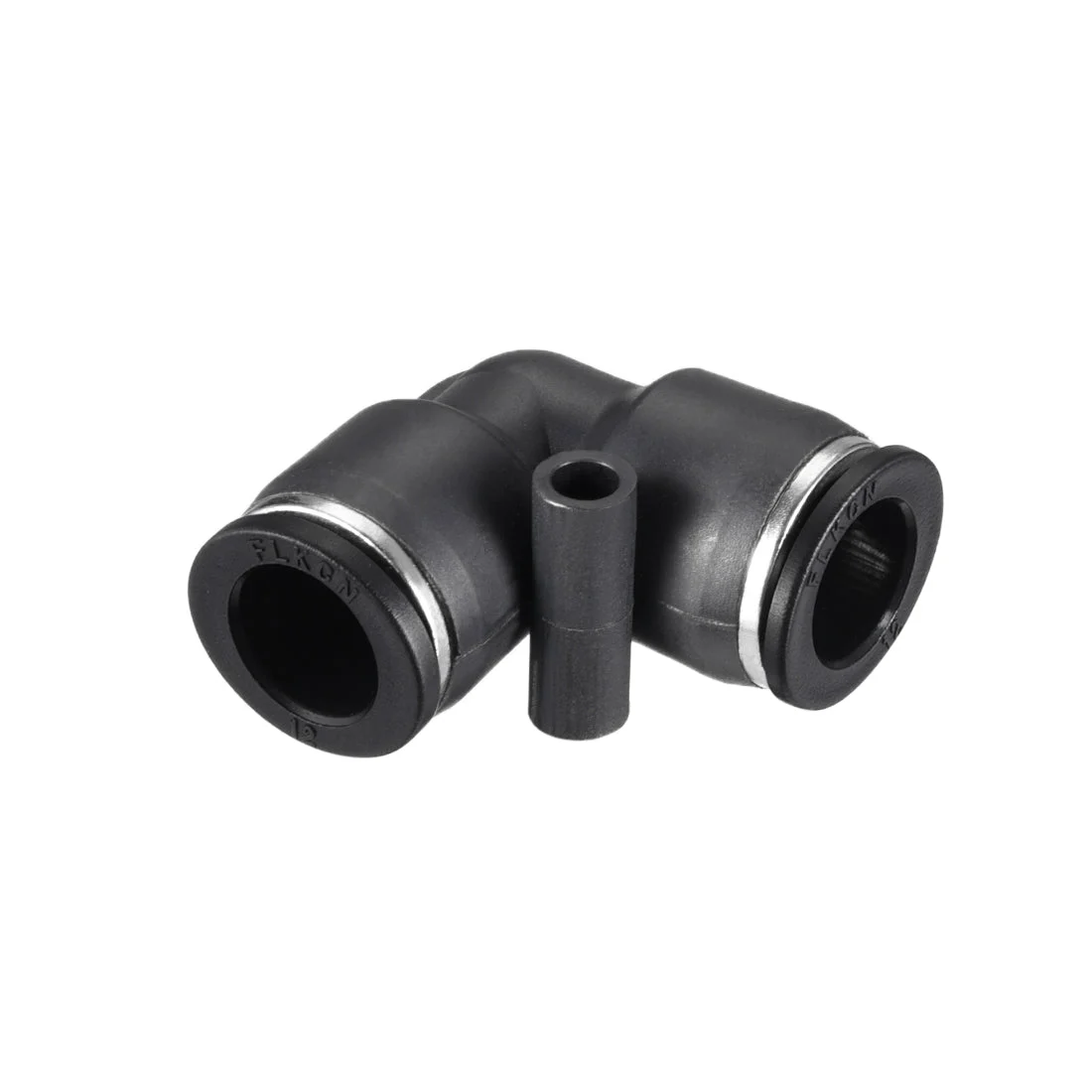 Plastic Elbow Push to Connect Tube Fitting 12mm Tube OD Pneumatic Air Push Fit Lock Fitting Black 2pcs