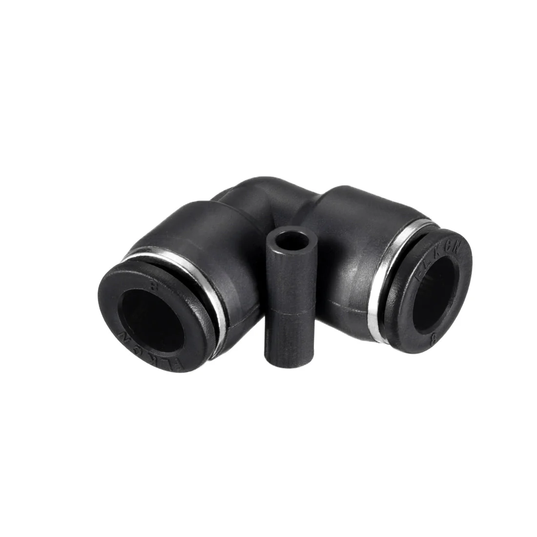 Plastic Elbow Push to Connect Tube Fitting 8mm Tube OD Black 10pcs