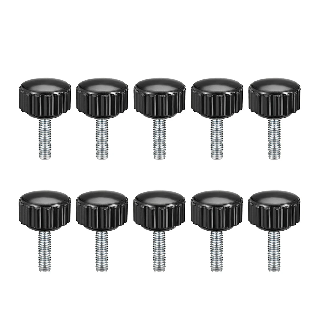 M4 x 16mm Male Thread Knurled Clamping Knobs Grip Thumb Screw on Type 10 Pcs