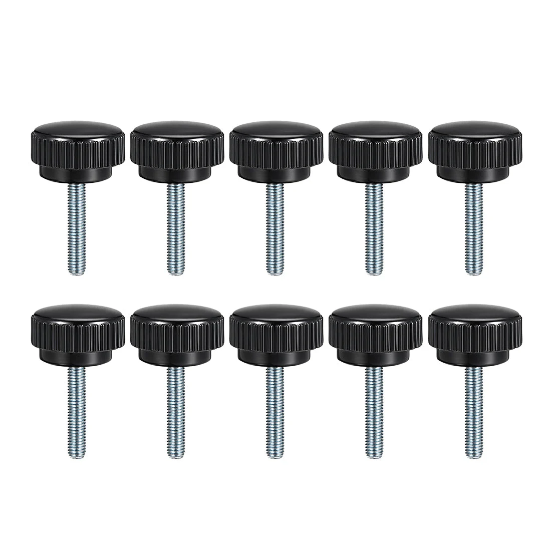 M8 x 35mm Male Thread Knurled Clamping Knobs Grip Thumb Screw on Type 10 X