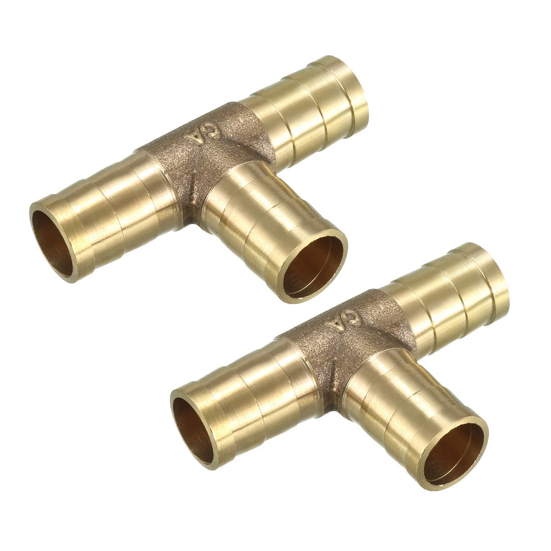 12mm Brass Tee Barb Hose Fitting T 3 Way Connector Joiner 2pcs