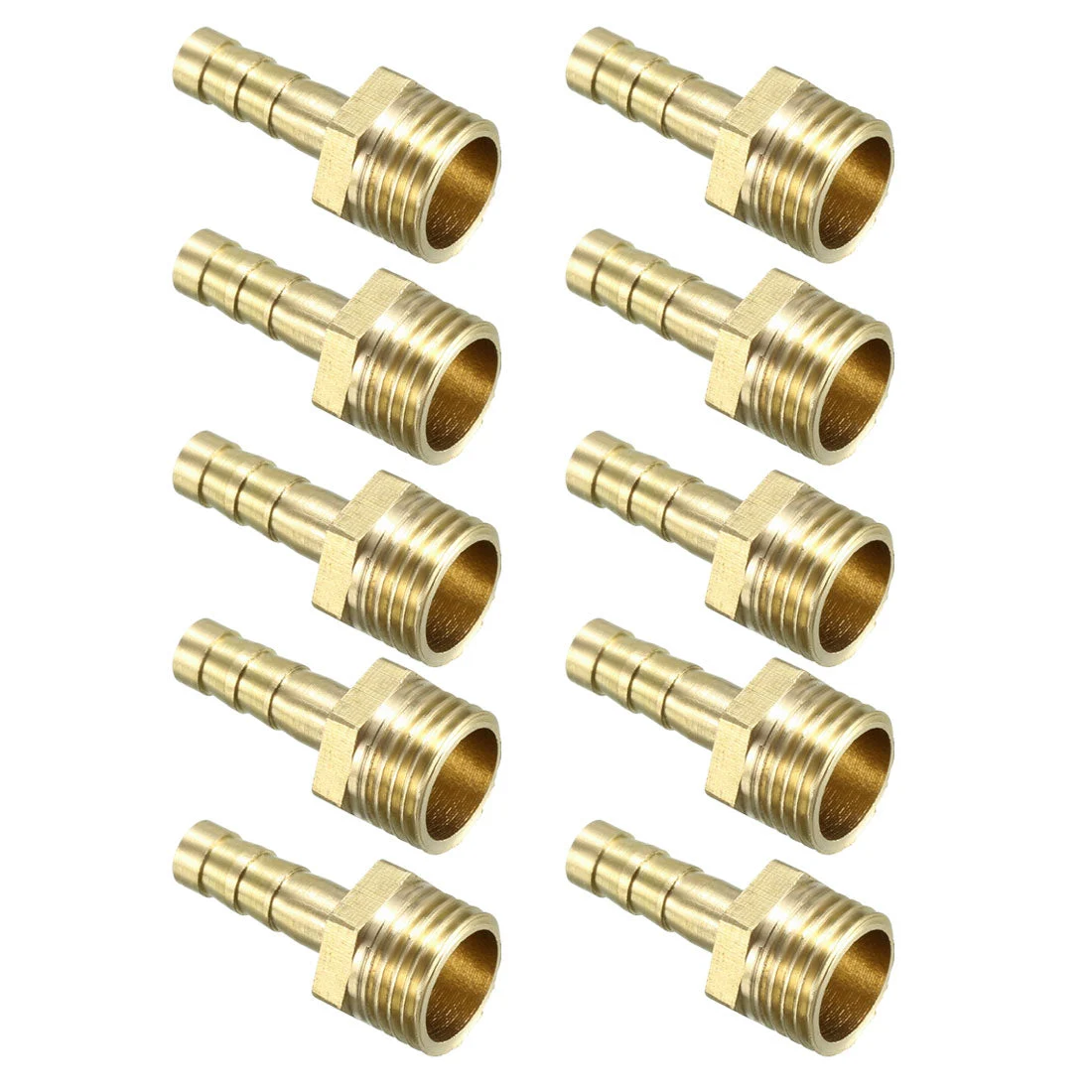 Brass Barb Hose Fitting Connector Adapter 6mm Barbed x G1/4 Male Pipe 10pcs