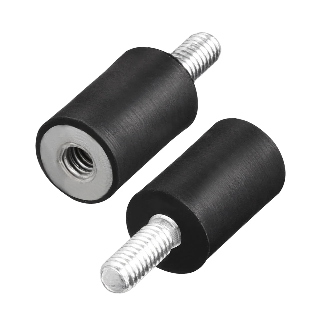 M4 Thread Male Female Rubber Mounts,Vibration Isolators,10mm x 15mm Black 2pcs
