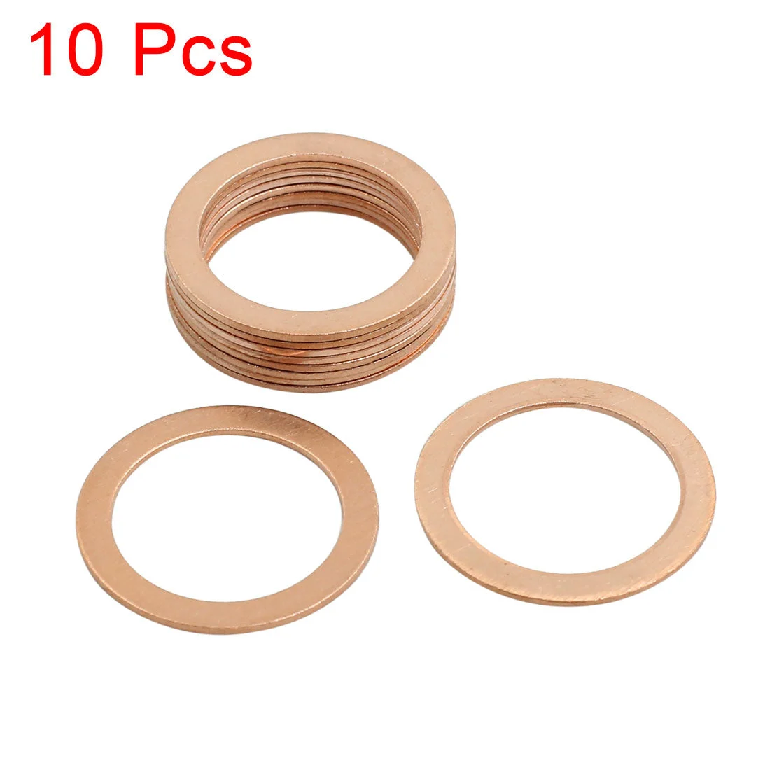 10 Pcs 22mm Inner Diameter Copper Washers Parts Flat Gasket Fitting Rings