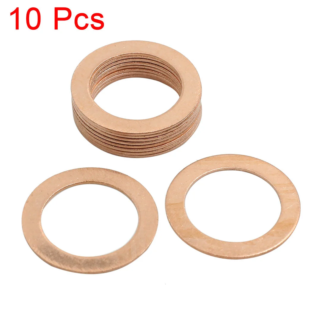 10 Pcs 22mm Inner Diameter Flat Copper Washers Parts Sealing Gasket Fitting