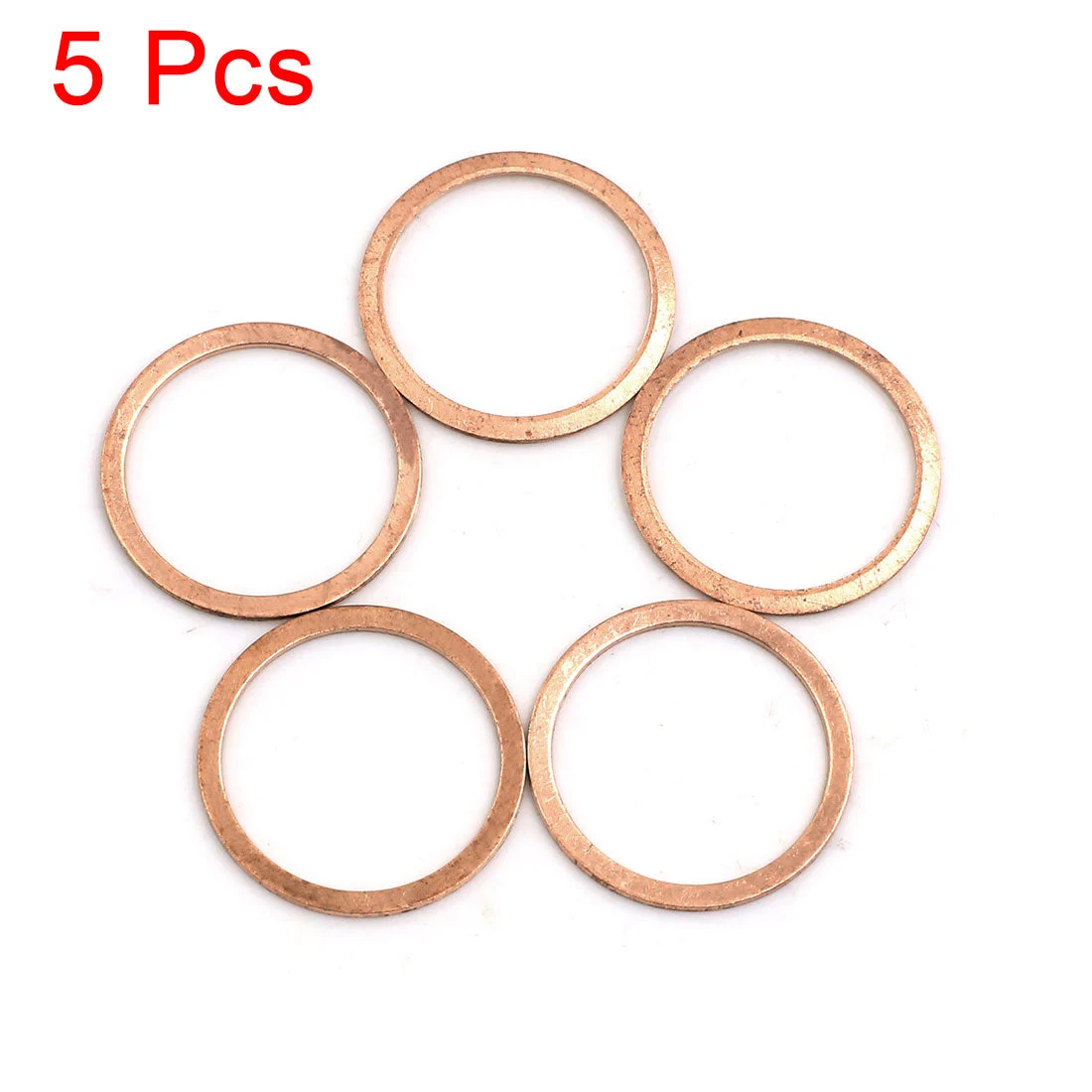 5pcs 25mm Inner Diameter Copper Washers Flat Sealing Gaskets Ring